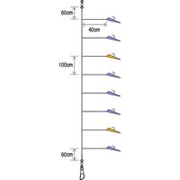 ハヤブサ SD809-9-5 真鯛サビキオレンジサバ皮8本鈎 1袋（直送品）