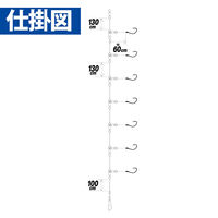 ハヤブサ SD830-16-7 深場五目 キンメ・ムツ 7本鈎 1袋（直送品）
