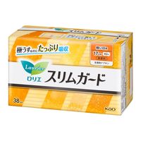 【生理用品】 ロリエ Speed＋スリムガード 軽い日用 羽なし 17cm 38枚入×3個 生理用ナプキン 花王