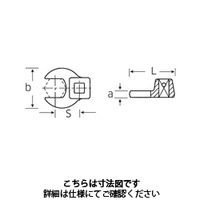 スタビレー (3/8SQ)クローフットスパナ 540Aー2 1個（直送品）
