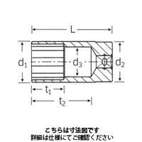 スタビレー (3/8SQ)セミディープソケット 460Aー5/16 1個（直送品）