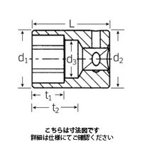 スタビレー (3/8SQ)スプラインソケット 45APー5/16 1個（直送品）