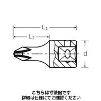 スタビレー (1/4SQ)ドライバーソケット ポジ 44PZー2 1個（直送品）