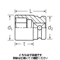 スタビレー (1/2SQ)インパクトソケット 50IMPー21 1個（直送品）