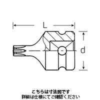 スタビレー (1/2SQ)インパクトソケット 2307TXーT50 1個（直送品）