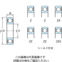 エスコ [6022ZZ]深溝玉軸受 EA966ED-22 1個（直送品）