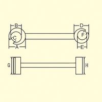 エスコ 325mm 丁番調整工具 EA951CY-103 1本（直送品）