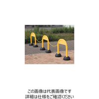 エスコ 900x255x725mm アーチスタンド(チェーン付/黄/3本組) EA983FT-292 1セット（直送品）