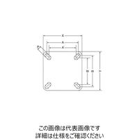 エスコ 75mm キャスター(自在金具・低床重荷重・ブレーキ) EA986PX-75 1個（直送品）
