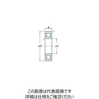 エスコ [6320]深溝玉軸受 EA966EA-320 1個（直送品）