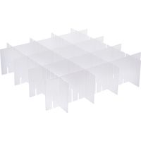 ベストコ フューレン 収納ボックス パーテイション 中仕切り ND-9201 幅100×奥行400mm クリア 1セット1(8枚入り)（直送品）