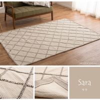 萩原 コットン100％ インド綿ラグ・マット SARAL(サラル) 1300×1900mm サラ 270073451 1枚（直送品）