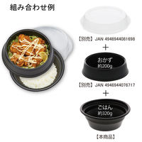 【ケース販売】リスパック 麺容器 麺丼 本体 黒 004460401 1ケース(50枚入×6袋 合計300枚)（直送品）