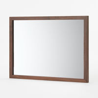 無印良品 壁に付けられる家具ミラー ウォールナット材 小 良品計画