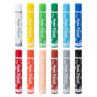ぺんてる パッセル 12色セット ゴム掛け 使い方集付き オイルパステル GHPAR-12