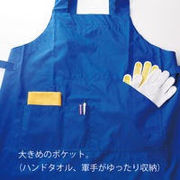 【DIY・飲食店向け】マスダ シワシワエプロン サイズF ブラウン wao-48z-16m 1着（直送品）