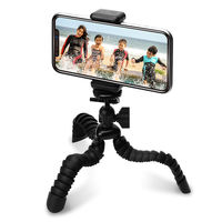 PGA スマホスタンド フレキシブル三脚 PG-FXATP01BK 1個（直送品）