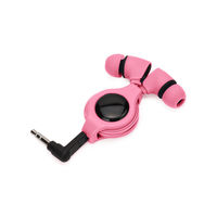PGA ステレオインナーイヤーヘッドホン リールタイプ 0.8m ピンク PG-SIH4PK4 1個（直送品）