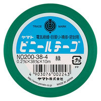 ヤマト ビニールテープ 38mm×10m 緑 NO200-38-4 1セット（5巻）