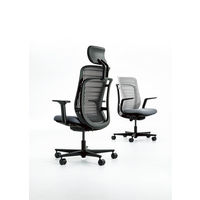 【組立設置込】内田洋行 AJチェア ヘッドレスト無 ハンガー付 肘無し ナイロンキャスター ブラック×アクアブルー 1脚（直送品）