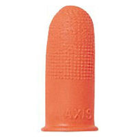 デビカ カラー指サック 紙めくり 天然ゴム素材 Mサイズ 50個入 オレンジ 061662 1箱(50個入)