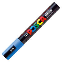 ポスカ 中字 スカイブルー 水性マーカー 5本 PC5M.48 三菱鉛筆 （uni）