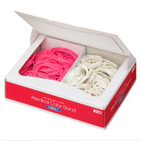 アイ・ジー・オー IGO メディカルカラーバンド 輪ゴム ピンク 白 1箱