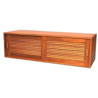 オスマック オスマック 天然木ルーバー扉カウンター上収納 幅80ライトブラウン BL-8028LB　1台（直送品）