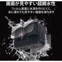 GoPro HERO9 Black用 ガラスフィルム 親水性 耐衝撃 指紋防止 光沢 AC-GP9BFLPAFFG エレコム 1個