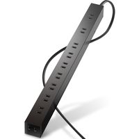 延長コード 電源タップ 5m 2ピン 10個口 固定&吊下可能 雷ガード ほこり防止 黒 ECT-0105BK エレコム 1個（直送品）