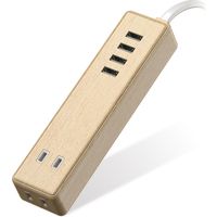 USBタップ 電源タップ 延長コード AC 2個口 USB A×4 1.5m オーク ECT-0415O エレコム 1個