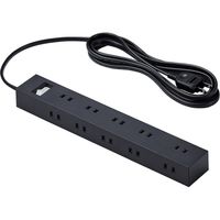 延長コード 電源タップ コンセント 3m 10個口 一括スイッチ 雷ガード マグネット付 黒 ECT-1530BK エレコム 1個（直送品）