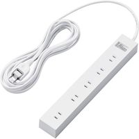 延長コード 電源タップ コンセント 5m 10個口 一括スイッチ 雷ガード マグネット付 白 ECT-1550WH エレコム 1個（直送品）
