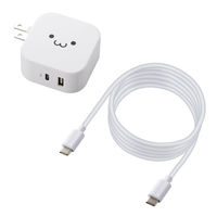 USB充電器 PD 20W USB-C A 各1ポート タイプC-Cケーブル付属　白顔付 MPA-ACCP21WF エレコム 1個（直送品）