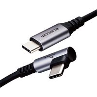 タイプCケーブル (USB-C to C) PD対応 60W L型 1.2m 黒 MPA-CCL12NBK エレコム 1本