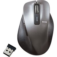 ワイヤレスマウス 無線 2.4GHz 握りの極み 5ボタン Mサイズ ブラック M-XGM10DBBK/EC エレコム 1個（直送品）