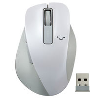 ワイヤレスマウス 無線 2.4GHz 握りの極み 5ボタン Mサイズ ホワイト M-XGM10DBWH/EC エレコム 1個（直送品）