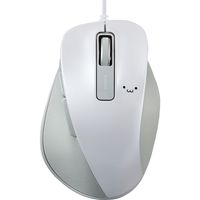 有線マウス 握りの極み 5ボタン Mサイズ BlueLED ホワイト M-XGM10UBWH/EC エレコム 1個（直送品）