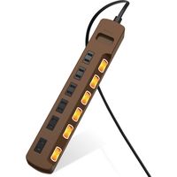 延長コード 電源タップ 3m 6個口 個別スイッチ 雷ガード ほこり防止 ブラウン T-K6A-2630BR エレコム 1個