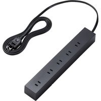 延長コード 電源タップ 2m 10個口 固定&吊下可能 雷ガード ほこり防止 黒 T-KF04-21020BK エレコム 1個