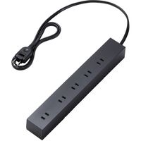 延長コード 電源タップ 1m 10個口 固定&吊下可能 雷ガード ほこり防止 黒 T-KF04-21010BK エレコム 1個