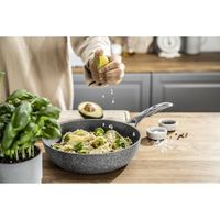 エスコ 24cm 深型フライパン(IH対応) EA913VM-25B 1個（直送品）