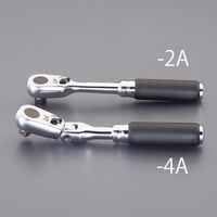 エスコ 3/8”DRx178mm ラチェットハンドル(首振り・ZーEAL) EA619BA-4A 1個（直送品）
