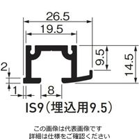 杉田エース ピクチャーレイル ギャラリー IS9(埋込用9.5) 3000WH 514989 1本（直送品）