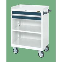 サカエ キャビネットワゴン(均等耐荷重200kg/ゴム車/H1025mm/移動式/棚板付) CVー101TWD 1個（直送品）