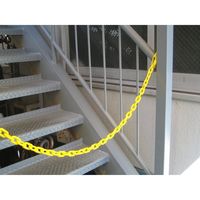 ニッサチェイン（NISSA CHAIN） プラカラーチェイン 線径6.0mm×サイズ23.5×長さ30m 黄 KCJC6 1本（直送品）