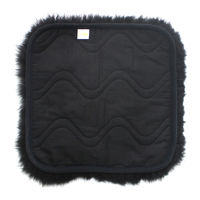 ムートンクッション クラフト 40×40cm ブラック（直送品）