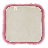 ムートンクッション クラフト 40×40cm ピンク（直送品）