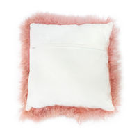 チベットラムクッション コーラル 日本製 ピロークッション（直送品）