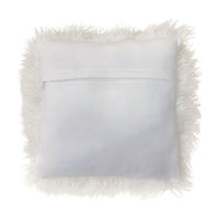 チベットラムクッション ホワイト 日本製 ピロークッション（直送品）